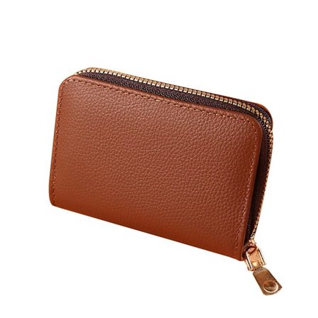 Enkel Kortpung til Kvinder Stor Kapacitet Praktisk PU Læder Møntpung RFID Beskyttelse Kort