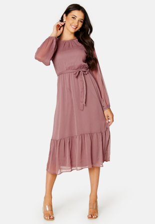 Happy Holly Henrika Midi Dress Dusty pink Klær