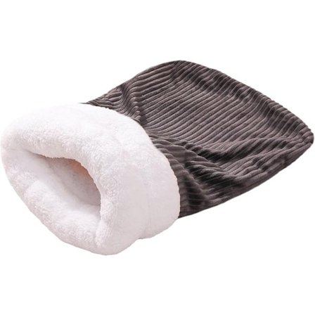 ING Talvimakuupussi Pehmeä ja Lämmin Kissan Talo Kissan Luola Sänky Ihanteellinen Kylmiin Talviöihin Tummanharmaa Koko M (45*35cm lemmikeille jopa 8 