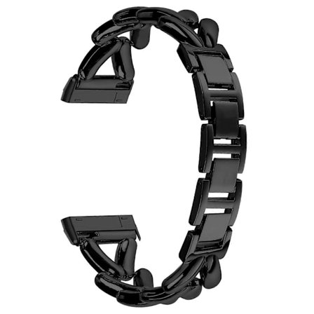 Korkealaatuinen sinkkiseoksesta valmistettu ranneke Fitbit Versa 4 / Sense 2 -kelloon, kierretty metallinen kellon rannekkeen vaihto