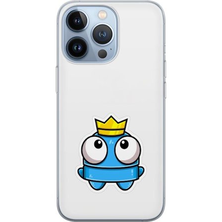 Kompatibelt Mobildeksel til Apple Apple iPhone 13 Pro Blå tegneseriefigur med krone og store øyne i leken kongelig stil