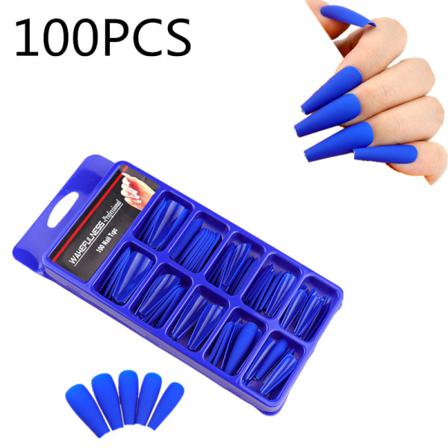 100pcs-matt Enfärgad False Naglars - Full Täckning Kvinnor -