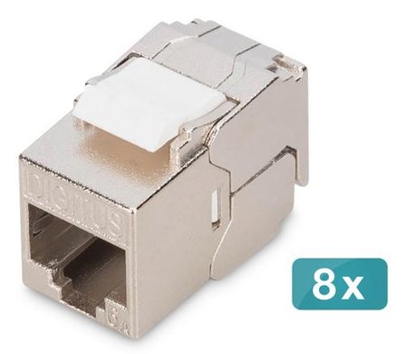 Digitus CAT 6A COMPACT KEYSTONEMODUL 8X SHIELDED TOOL-FREE CONNECTION