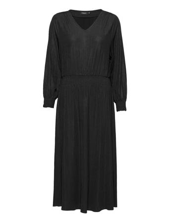 Slmieko Long Dress Ls Knelang Kjole Svart Soaked In Luxury*Betinget Tilbud