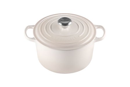 LE CREUSET Støpejernsgryte Dyp Rund 24cm/5L Signature Meringue