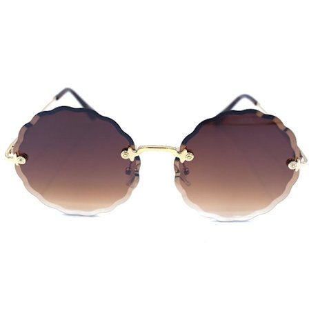 ICE WAVE Runde solbriller - brun