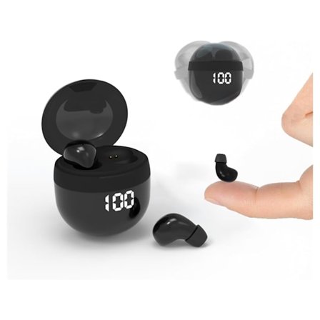 Micro Lågprofil Bluetooth Osynliga Hörlurar Svart