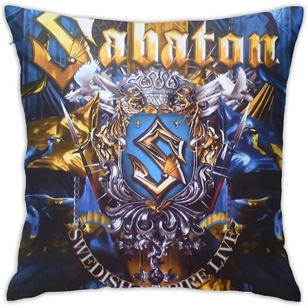 Bekvämt och hållbart Sabaton Swedish Empire Dekorativt cover 45 X 45 Cm Örngott Kuddfodral Cover Set Case Till Soffa Bil