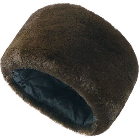 Vinter Faux Fur Russisk Kosak Hue Faux Fur Turban Hue med Ring Kaffe Medium-Large-tfrf