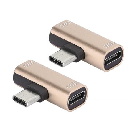 2 kpl TypeC-muunninjakaja Dual 2 in 1 kuulokeliitäntään USB-ääni-laturiadapteri Kulta(Kulta )