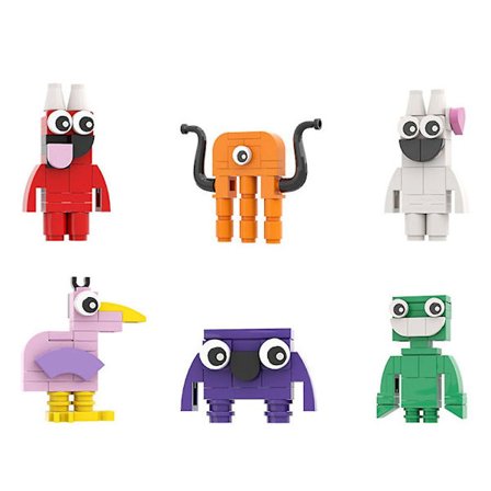 6 kpl/setti Garten Of Banban -pelin rakennuspalikkaleluja työpöydän koriste lapsille