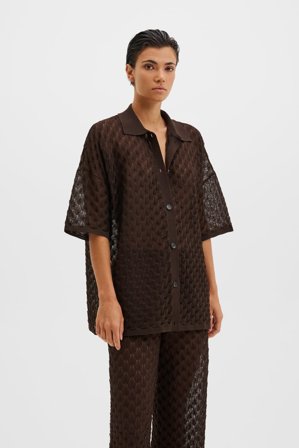 Malina - Moa skjorta - S - Chocolate