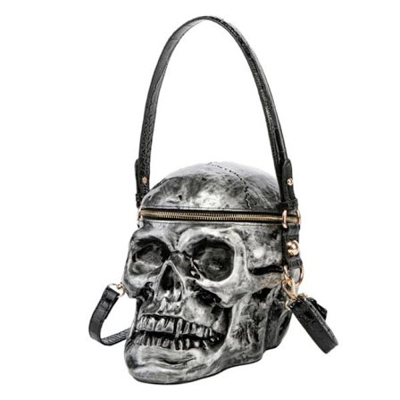 Cool Skull Handväska för kvinnor Gothic Crossbody Purse Halloween axelväska