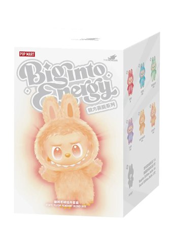 Labubu Pop Mart – The Monsters (Labubu) – Big Into Energy – Vinyl Plush Pendant Blind Box - Orange - ONE SIZE