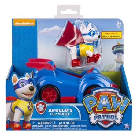 Ægte Paw Patrulje Apollo Rescue Hund Hvalpe Sæt Legetøj Bil Patrulla Canina Legetøj Action Figur Model Bil