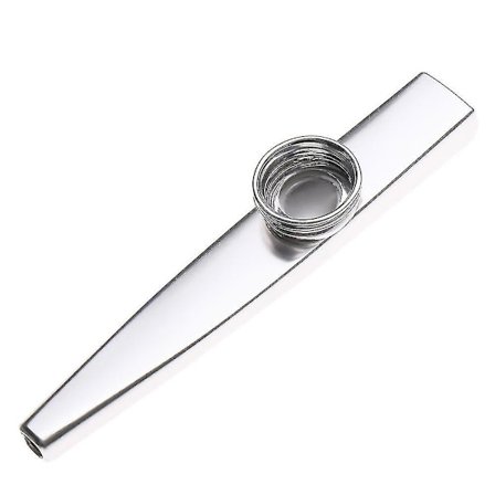 Begynnerfløyte Instrument Barn Bursdagsgave Metall Kazoo Treblås 1stk-sølv