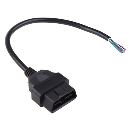 30 cm lengde OBD2 16-pins hannpluggadapter åpningskabelkontakt for ELM327
