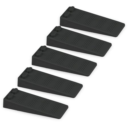 Mjuk Gummi Dörrstopp, Justerbar Höjd Halkfri Kil, Luktfri Dörrstopp, För Mattor, Betong, Trägolv (Svart)