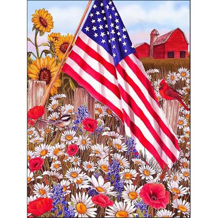 Diamantmålningssatser, 5D Diamantmålning Amerikansk Flagga, Diamant