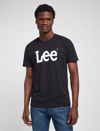 Lee Jeans Wobbly Logo Tee - Black - XXL