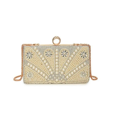 Dame Skulderveske med Perleclutch