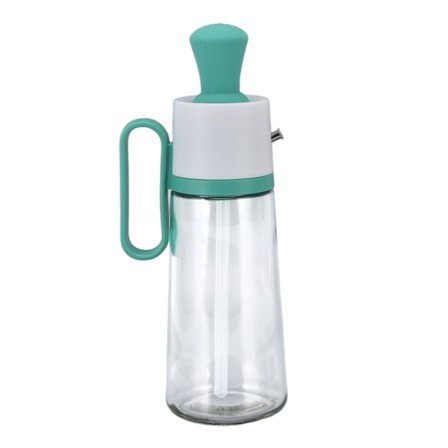 Lækagesikker 550 ml olie- og eddike dispenser med synlig skala til udendørs grill - Grøn