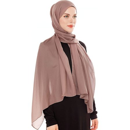 Nude Beige Chiffon Skjerf, Dame Lett Skjerf, Dame Sca