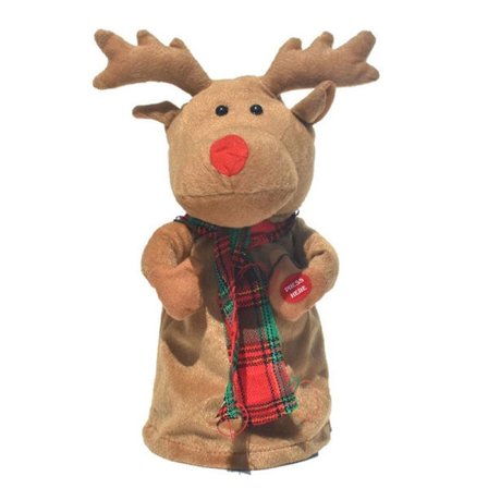 Elektrisk plyslegetøj Sjov dansende syngende roterende elektrisk jul