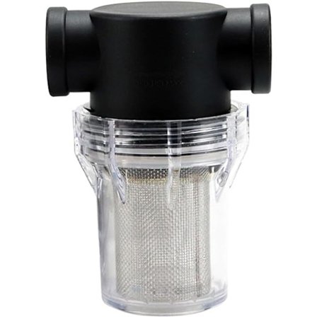 Förfiltrerad trädgårdspump med sil och rostfritt stål 40 mesh, filterslangar och tillbehör, pump och vattenkompatibel trädgårdsbevattning (1" till 40 