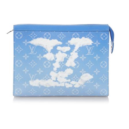 Louis Vuitton Vintage, Pre-owned Monogram Clouds Pochette Voyage MM Canvas Blauw, Dames, Maat:ONE Size