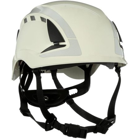 3M SecureFit X5001V Vernehjelm dobbelt godkjenning, ventilert, refleks Hvit, Hodebeskyttelse