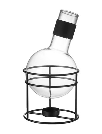 Dorre Glora Mulled Wine Jug Glass Black Wrought Stand Capacity 1.3 L - Nude - 1.3 L