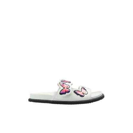 Sophia Webster Riva leather slides vit, Dam Flip-flops, Dam, Storlek: 38 EU