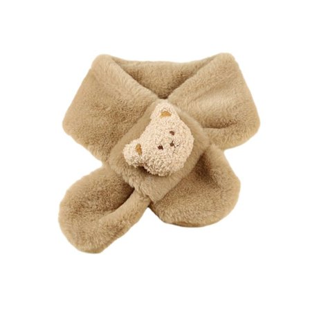 Varmt barneskjerf tegneserie jente baby skjerf mykt barneskjerf høst vinter barn bjørnemønster skjerf for kaldt vær