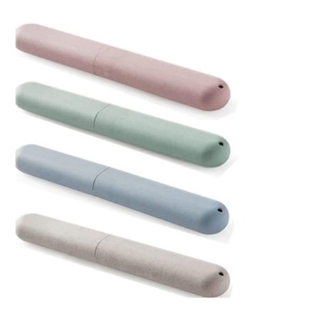 4 stk. vanntett tannbørsteetui i hvetestrå, reiseetui for tannbørste