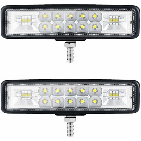 6” Moottoripyörän LED-ajovalo Led-työvalo Traktori 2 riviä 9-36V 120W 12000LM 6000K Yhdistelmä Spottivalo+Tulvavalo LED-palkki Maastoajoon Led