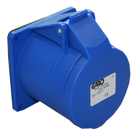 Garo UI 232-6 S Paneluttag IP44, 3-polig, 32A Blå, 6 h, Anslutningsdon & kablar