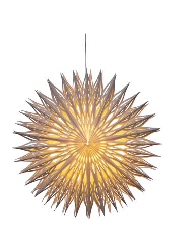 Pappersstjärna Vit 78Cm Blomma Home Decoration Christmas Decoration Christmas Accessories Brun Konstsmide