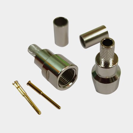 FME-kontakt hane 1852-Marine, till Ø6 mm koaxialkabel (RG58), crimp, 2-pack