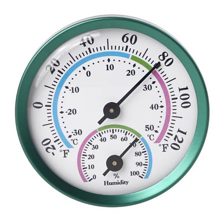 Mini Inomhus Termometer Hygrometer Analog 2 i 1 Temperatur Luftfuktighetsmätare för Hem Rum Utomhus Kontor