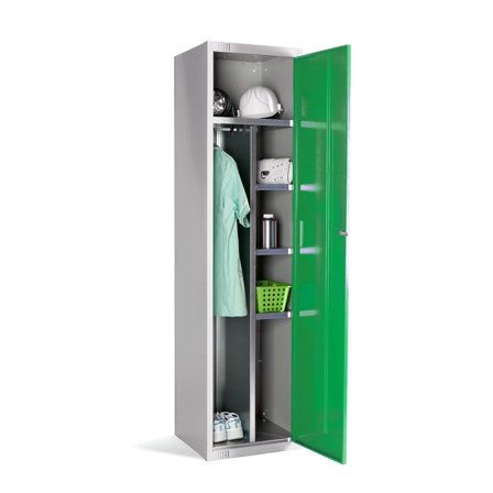 Combination storage locker, 1800x450x450 mm, green
