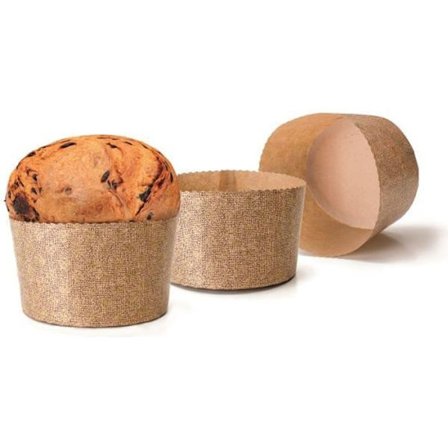 Bakverk - Noname - Panettone - Hållbart papper - 5 stycken - Diameter 18 cm