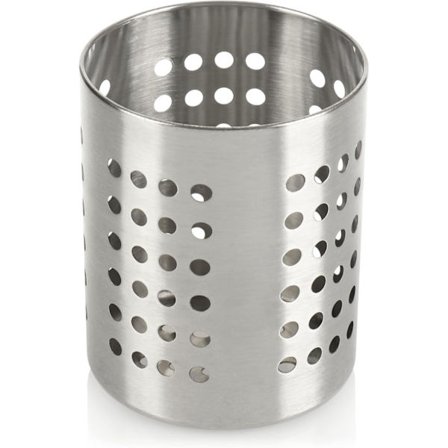 Bestikholder - køkkenredskabsholder i rustfrit stål - bestikkurv, metalstativ til spiseskeer - bestikholder i metal (sølvfarvet)