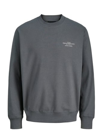 Jprblachad Branding Sweat Crew Nec Jnr Tops Sweat-shirts & Hoodies Sweat-shirts Grey Jack & J S