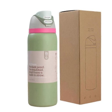 Owala FreeSip Isolert Vannflaske i Rustfritt Stål med Sugerør Termokopp 975 ml