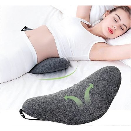 Lændestøttepude, Memory Foam Lændestøtte Pude Sovestøtte Sengestøtte Ryglæn, Skum Lændestøttepude der Kan Lindre Smerter i Lænderyggen