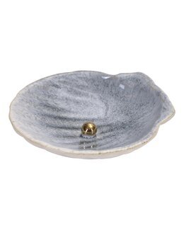 Kampasimpukka kultaisella helmellä Off-white