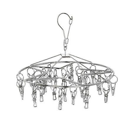 1 stk. Rund Stjerneformet Hænger Sokker Hængestativ Undertøj Tørrestativ Multi-anvendelse Vaskestativ til Hjemmet (32 Klemmer)