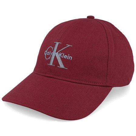 Calvin Klein - Rot unconstructed Cap - Monologo Embroidery Cap Renaissance Red Dat Cap / Unstructured @ Hatstore