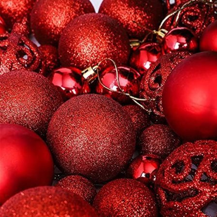 Joulupallot 100 kpl laatikossa, joulukuusen koristeet, joulukoristeet (kulta)